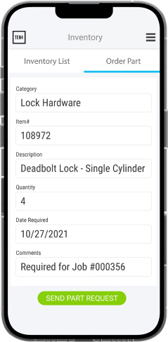 Service Software Inventory Control